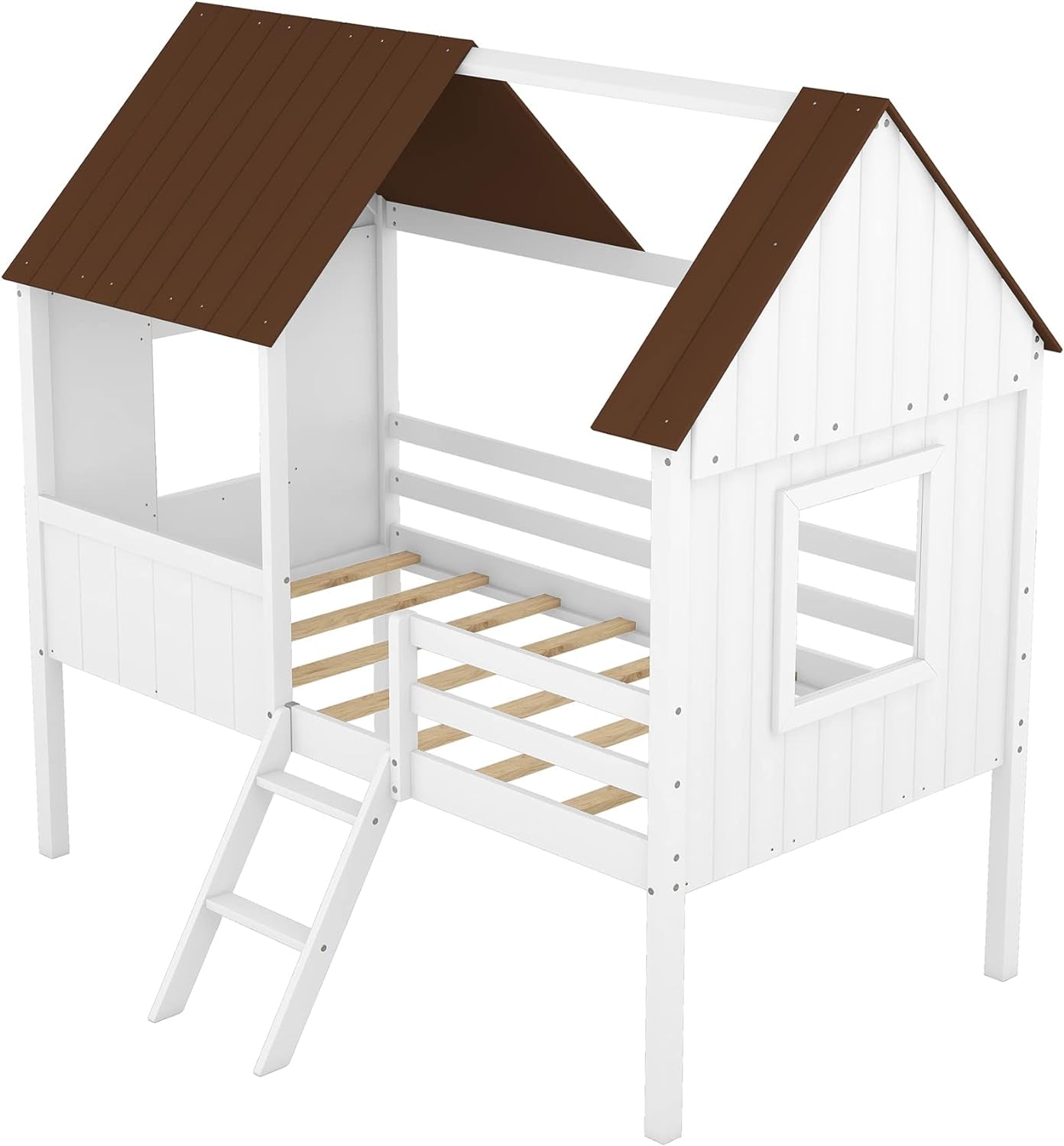 Wood House Loft Bed